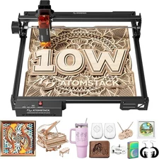 Used ATOMSTACK 10 W Laser Engraving Machine A10 PRO V2 Laser Engraver
