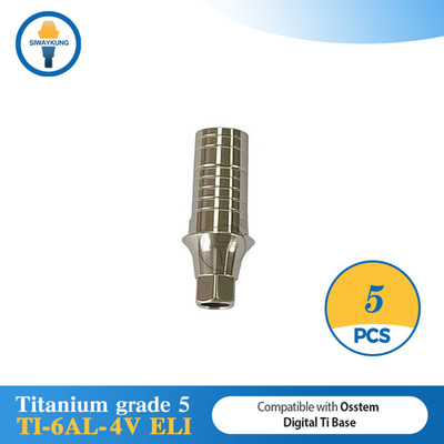 5 pcs digital Ti-base Abutment CAD/CAM fit to Osstem Mini Regular Platform