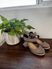 Women s Taupe Suede Strappy Slip-On Flats Com...
