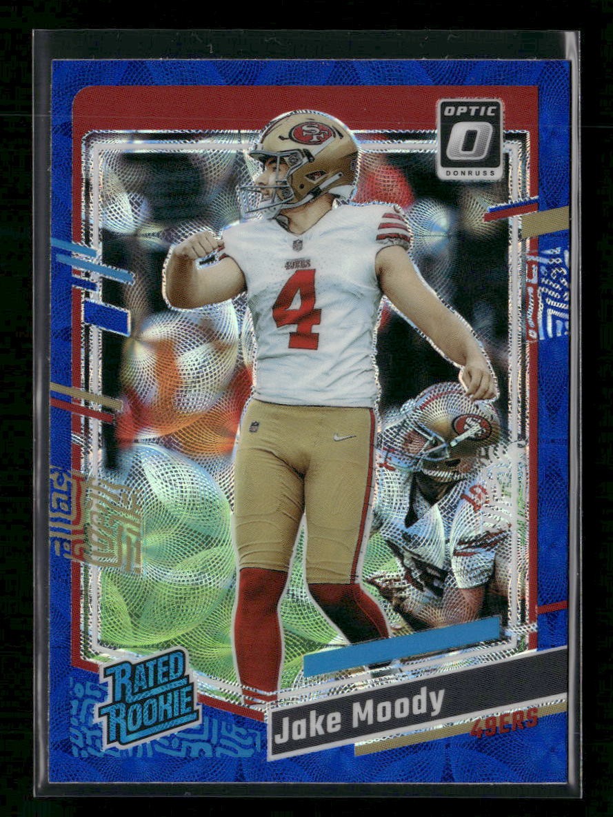 Jake Moody 2023 Donruss Optic Blue Scope #289 Rookie San Francisco 49ers
