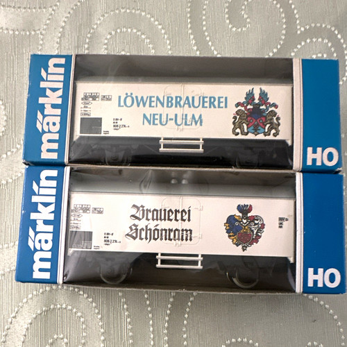 VINTAGE, MÄRKLIN HO PUBLICIDAD COCHE DE CARGA, LÖWENBRÄUEREI NUEVO-ULM 8062 | Condition: New