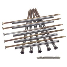 Gutter Screws 7-Inch Spike/5-Inch Ferrule 10-Pack Gutter Nails Metal Brackets...