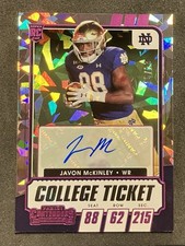2021 Contenders Draft Picks - Javon McKinley #323 Purple Cracked Ice /23 (AU, RC