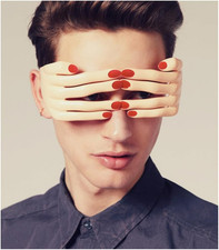 Novelty Fingers Shaped Glasses Fancy Eye Mask Funny Glasses for Men Women Costum