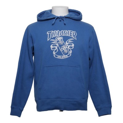 Thrasher, Kapuzenpullover, Größe: M, Blau, Baumwolle/Polyester, Print #Rc5