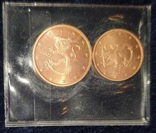 1 & 2 Cent M&uuml;nze FINNLAND  JAHRG&Auml;NGE gemischt