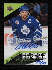 2010-11 Upper Deck Priority Signings 2011 Spring Expo 7/10 Wendel Clark Auto i2u