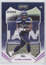2021 Panini Playoff No Huddle 10/10 Chris Carson #198 bp9