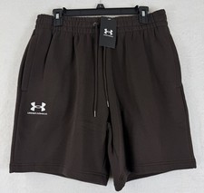 Under Armour Unstoppable Fleece Shorts Large Mens 7  Brown Sweat New NWT