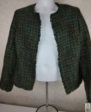 Jones New York Signature Acrylic Blend Open Front Jacket Size 6 NWT