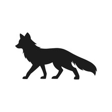 Calcomanía de vinilo Fox silueta ventana computadora portátil contorno animal pegatina