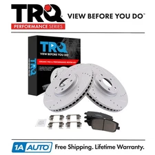 TRQ Performance Front Brake Pad & Rotor Kit Ceramic Fits Hyundai Kia
