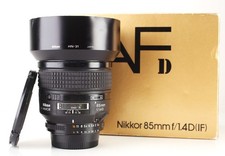 Nikon 85mm F1.4 D Autofocus Prime Nikkor Lens Boxed Front & Rear Lens Cap & Hood