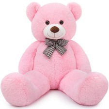 MorisMos Pink Giant Teddy Bear 4 Feet, Lovely 47inch Classic Stuffed Animals