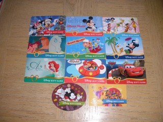 Disney #4 11 different new and used collectible gift cards