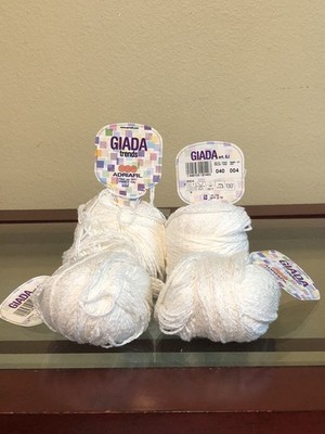 X4 Giada Trends Adriafil Wjite Color 040 Lot 004 mt 115 gr 50 Yarn