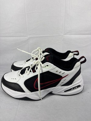 Nike Air Monarch IV Mens White Black Leather Sneakers 415445-101 Size 10.5