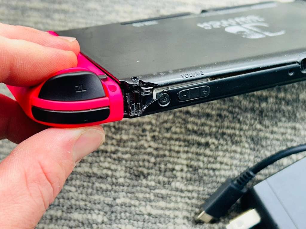 Nintendo Switch HAC-001 Neon Pink Green Joy-Cons Read ! - 506253