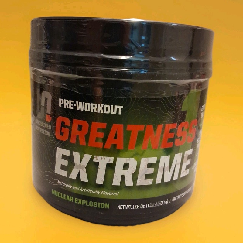 Pre-workout Greatness Extreme Supplement- Energy,  Focus- Nuclear Explosion Flav