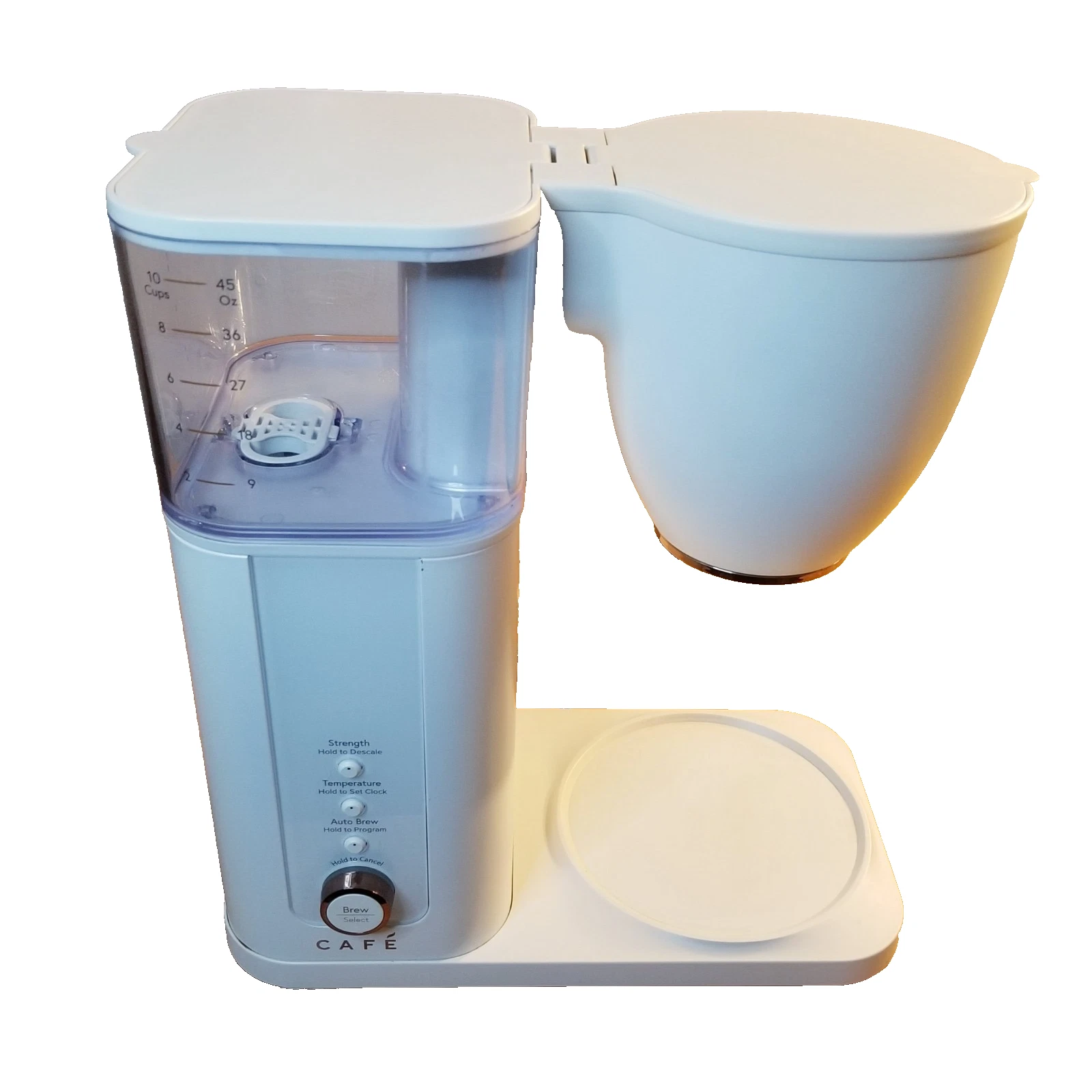 Café Specialty Drip Coffee Maker White NO CARAFE Clean Tested Works C7CDAAS4PW3