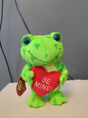 Hallmark Frog Plush Be Mine Valentine 11'' Stuffed  Animated Singing Need Battery