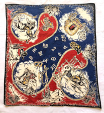 Vintage Cowboy Western Bandana Neck Scarf w/ Horses, Chuckwagon, Brands ect.
