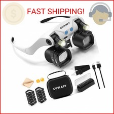 COYLAPY Magnifying Glasses for Close Work, Jewelers Magnifying Glass with Light
