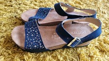New Hotter Womens Navy Detailed Sandals - 6