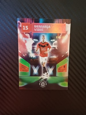 Nemanja Vidic Numbered 070/150 Topps Man Utd Team Set Manchester United Serbia