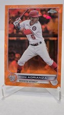 💎2022 Topps Chrome Ehire Adrianza⚾️ORANGE ICE SAPPHIRE!⚾️NUMBERED 9/25!💎SSP!💎