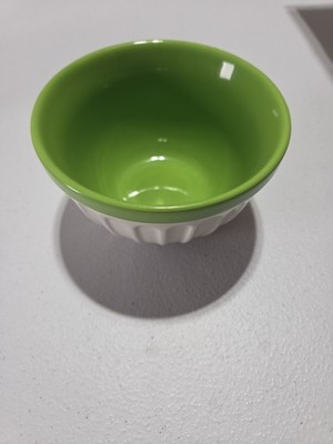 Starbucks 2007 Ribbed Ice Cream Bowl Green 12oz EXCELLENT  