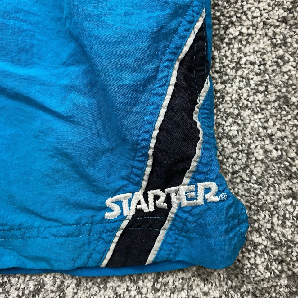 Bañador Starter vintage para hombre M azul bordado Y2k forro con cordón Foto 2 de 4