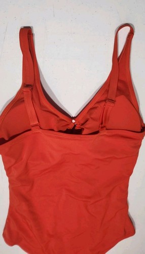 Serra Women’s Red One Piece Bathing Suit Adjustable Straps Size Medium - Picture 3 of 6