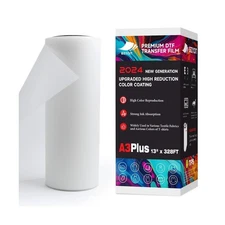 DTF Transfer Film Roll 13inch x 328ft - A3 Plus Premium DTF Film Roll, PET Do...