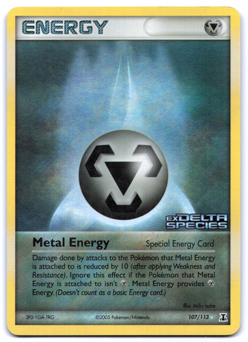 Metal Energy 107/113 EX Delta Species Reverse Holo Pokemon Card