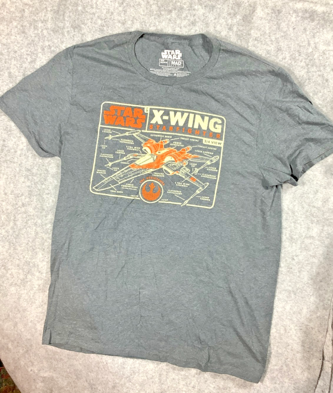 Rise Of Skywalker Star Wars Grey T Shirt Medium 006 image 5