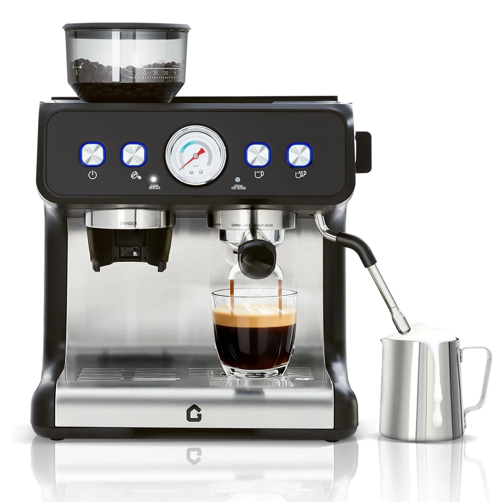 Garvee Stainless Steel Espresso Machine with Grinder & 20 Bar Pressure, 2.8L ...
Opens in a new wind