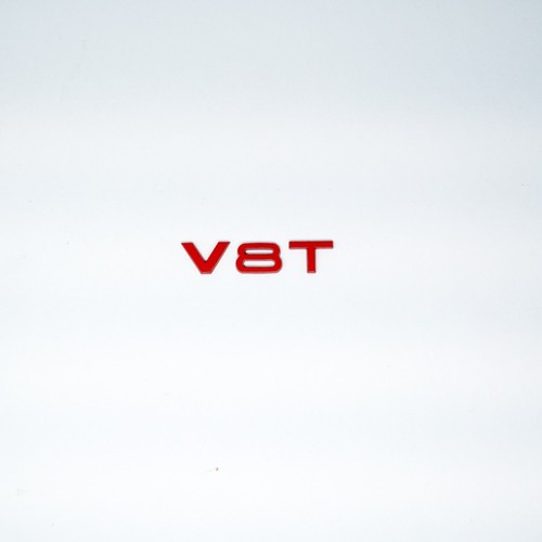 Audi V6T V8T Badge Emblem Decal Sticker Black Red Silver Fast & Free Shipping - Picture 7 of 13