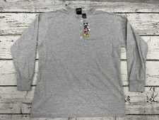 VTG Mickey  Minnie Mouse Pluto Mickey Unlimited Gray Henley Long Sleeve Shirt