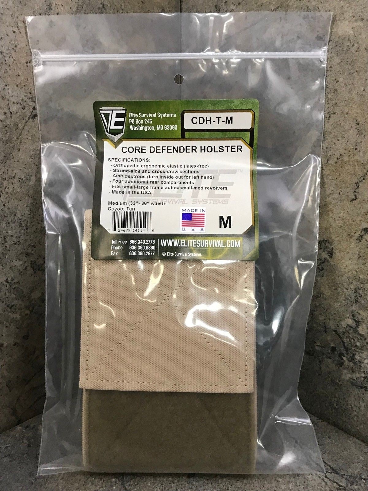 Elite Survival Core Defender Holster CDHTM Tan Medium Belly