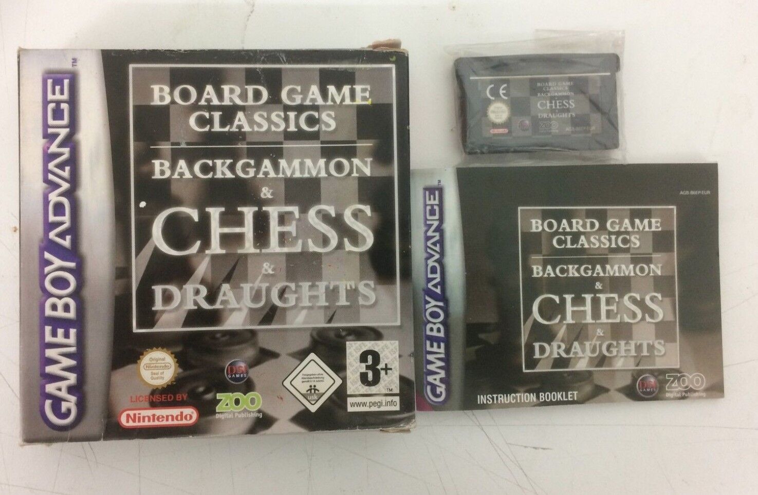 Board Game Classics Backgammon et Chess et Draughts Game Boy Advance