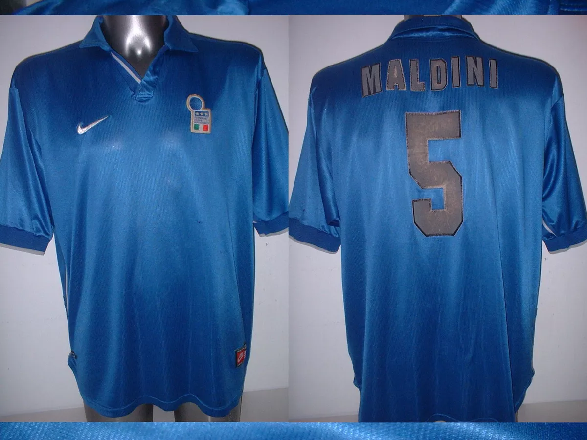Italy Italia Maldini Nike Shirt Jersey Football Soccer Adult XXL Vintage 1998
