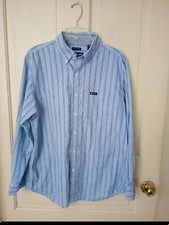 VGC Chaps sz M Button Down Collar Long Sleeve Button-Up Multicolor Striped Shirt
