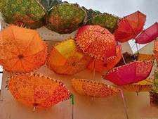 Indian Set Of 5 Pc Handmade Sun Parasol Wedding Event Decorative Umbrella