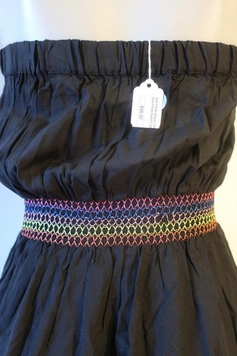 NWT Womens Tina Demel Black "San Fran Sweet" Black, Multi Strapless Maxi Dress S - Picture 6 of 7