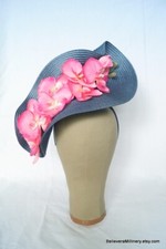 Blue Pink Fascinator Headband Wedding Guest Race Day Millinery Melbourne Cup