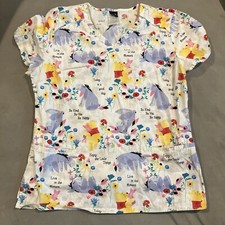 Disney - Winnie The Pooh - TODAY IS A GOOD DAY - Scrub Top - Womens Large