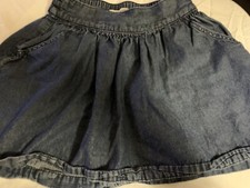 Cherokee Blue Denim Full Skirt w Pockets Girls L 10/12