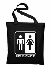 Life Is Simple Jutebeutel Uomini Donne Borsa Borsa Di Stoffa Borsa In Cotone