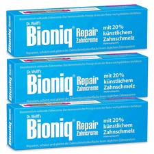 3x 75ml Dr. Wolff's Bioniq Repair Zahncreme mit 20% künstlichem Zahnschmelz